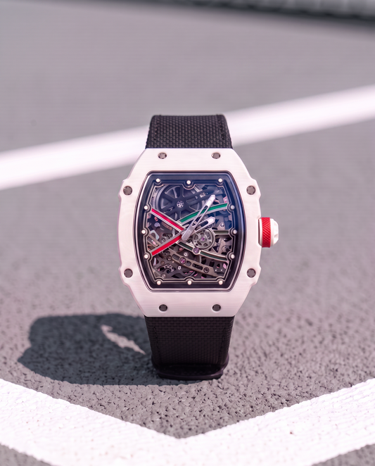 DM 35-02 Monarque Blanc skeleton watch by Di Monaco